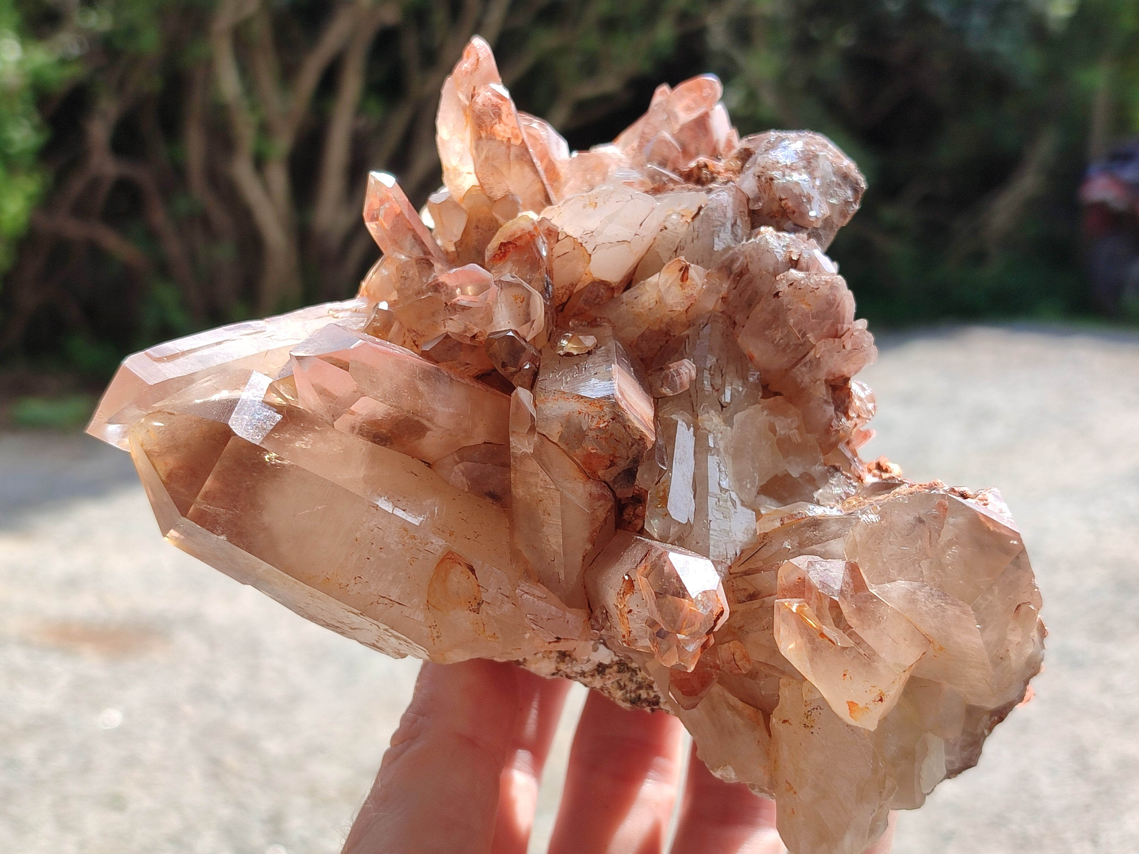 Natural Hematoid Quartz Clusters x 4 From Karoi, Zimbabwe - Toprock Gemstones and Minerals 