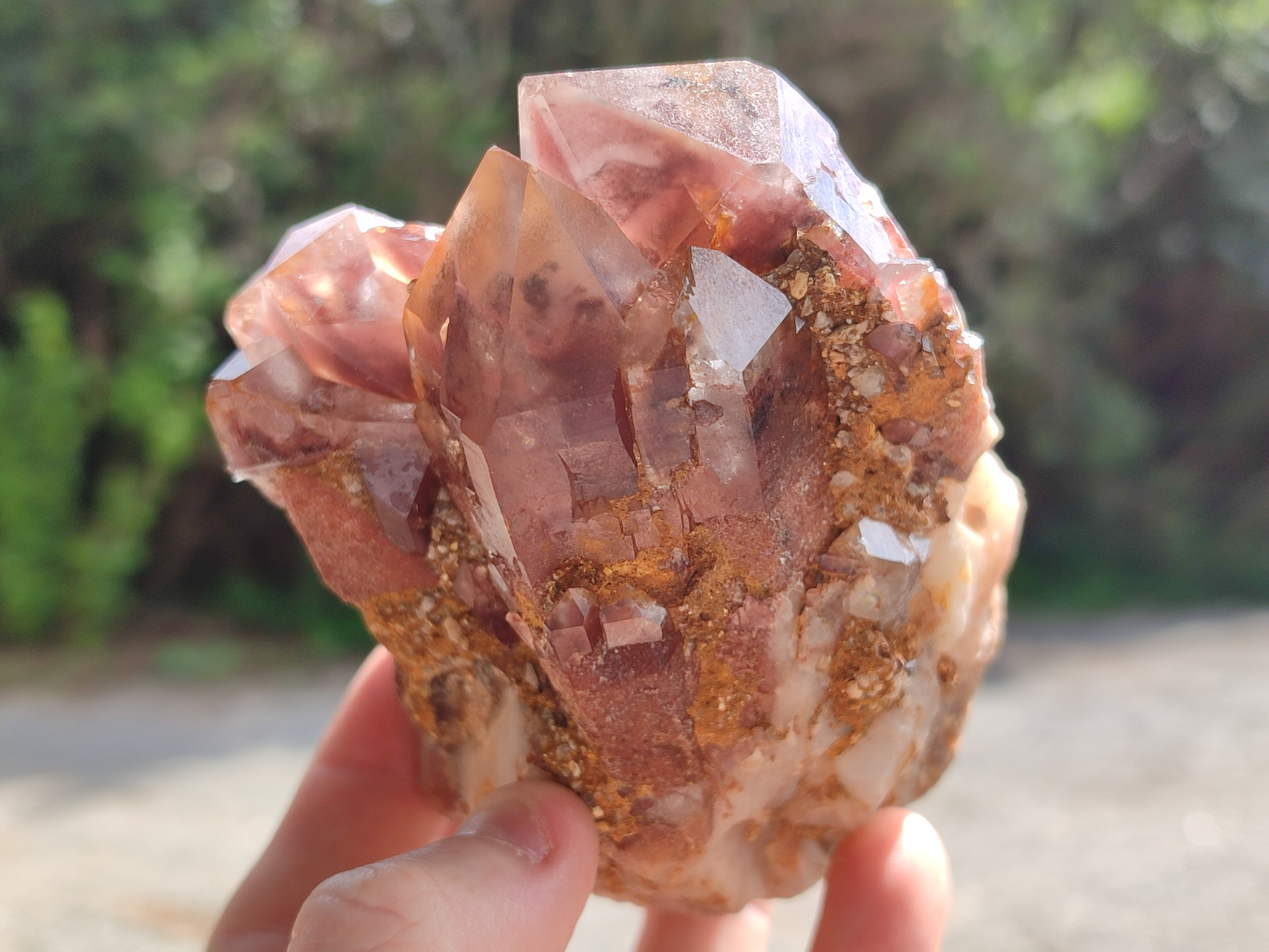 Natural Hematoid Quartz Clusters x 4 From Karoi, Zimbabwe - Toprock Gemstones and Minerals 