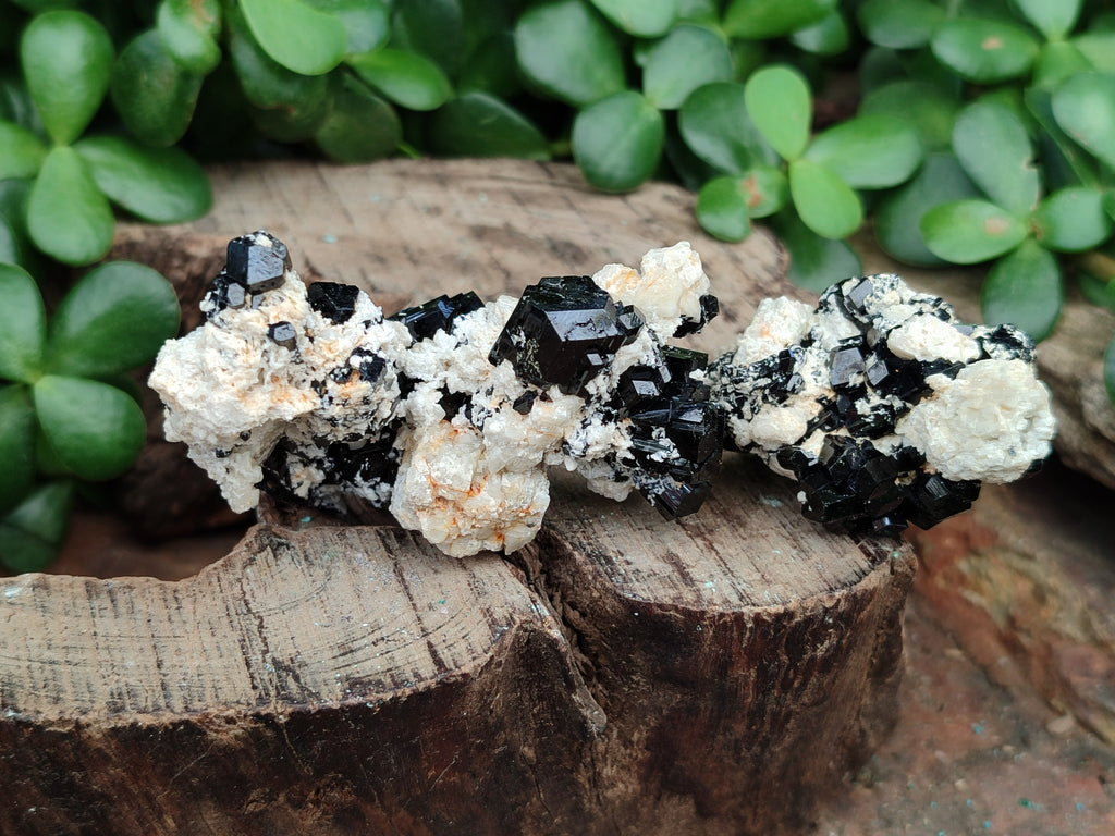 Natural Schorl Black Tourmaline With Hyalite Opal Specimens x 12 From Namibia - Toprock Gemstones and Minerals 