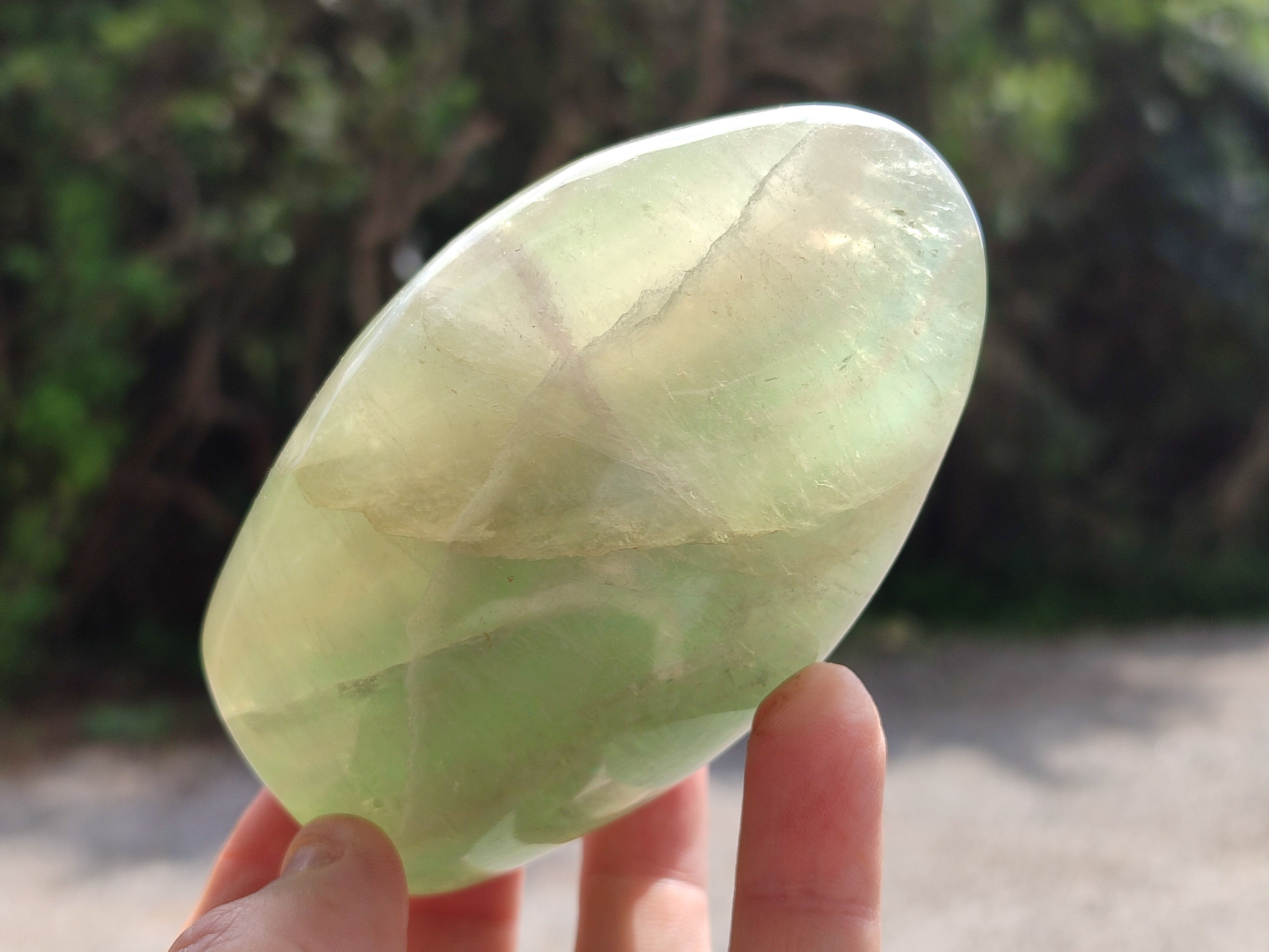 Polished Green Fluorite Standing Free Forms x 3 From Madagascar - Toprock Gemstones and Minerals 