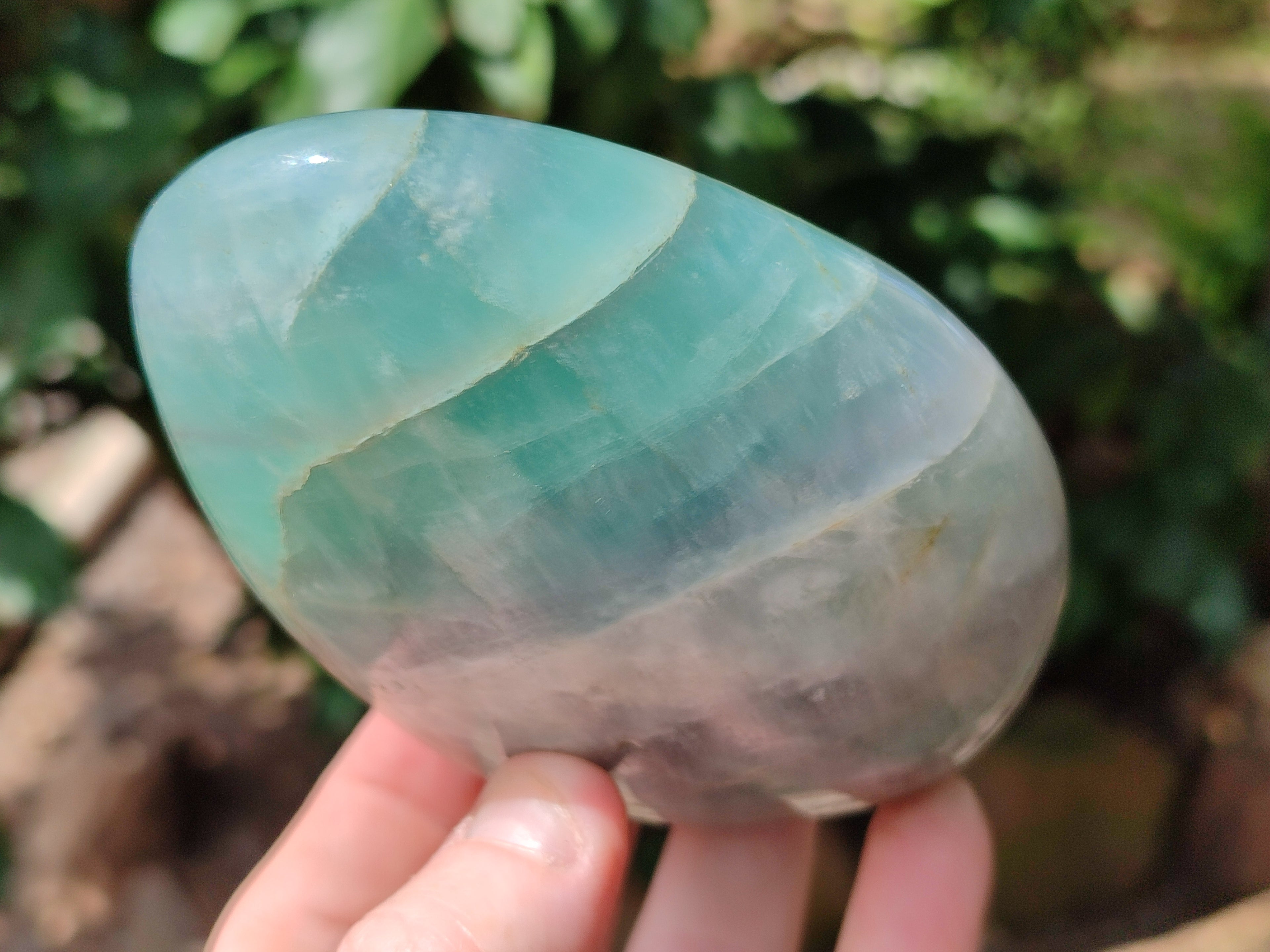 Polished Green Fluorite Standing Free Forms x 3 From Madagascar - Toprock Gemstones and Minerals 