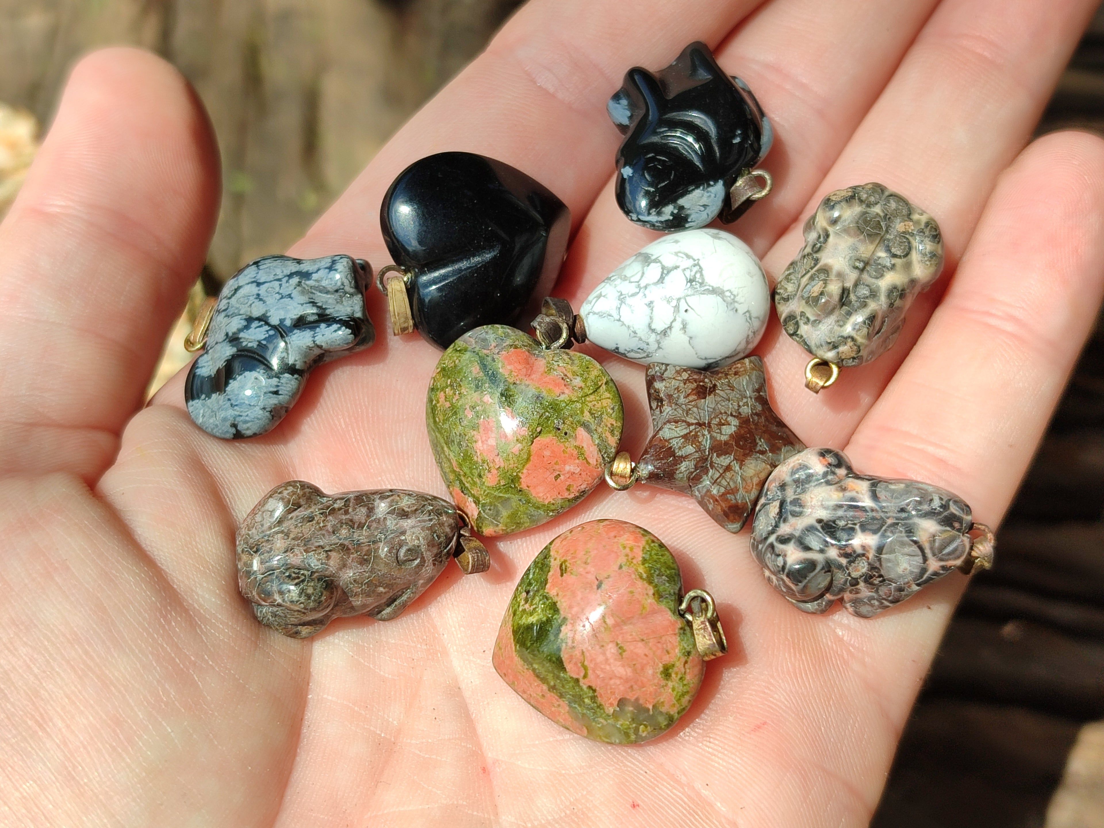 Hand Made Mixed Stone Earrings x 36 From Southern Africa - Toprock Gemstones and Minerals 