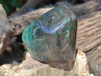 Polished Ruby Corundum In Chrome Verdite Standing Free Forms x 3 From Zimbabwe - Toprock Gemstones and Minerals 