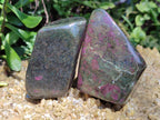 Polished Ruby Corundum In Chrome Verdite Standing Free Forms x 3 From Zimbabwe - Toprock Gemstones and Minerals 