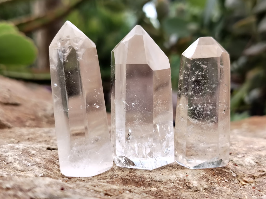 Polished Clear Quartz Crystals x 20 From Madagascar - Toprock Gemstones and Minerals 