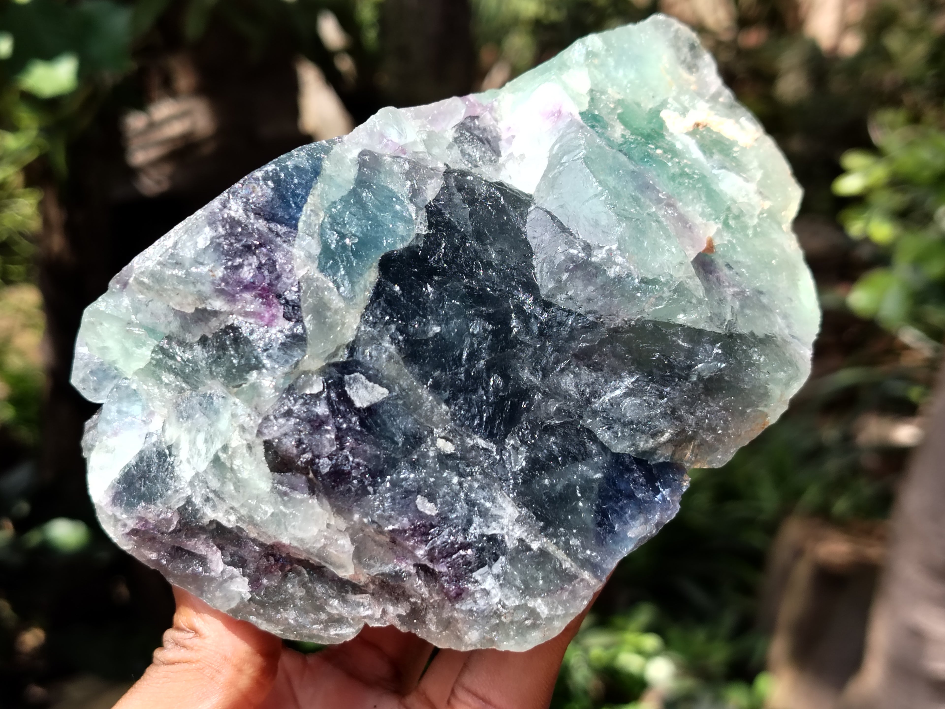 Natural Watermelon Fluorite Cobbed Specimens x 4 From Uis, Namibia - Toprock Gemstones and Minerals 