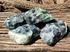 Natural Watermelon Fluorite Cobbed Specimens x 4 From Uis, Namibia - Toprock Gemstones and Minerals 