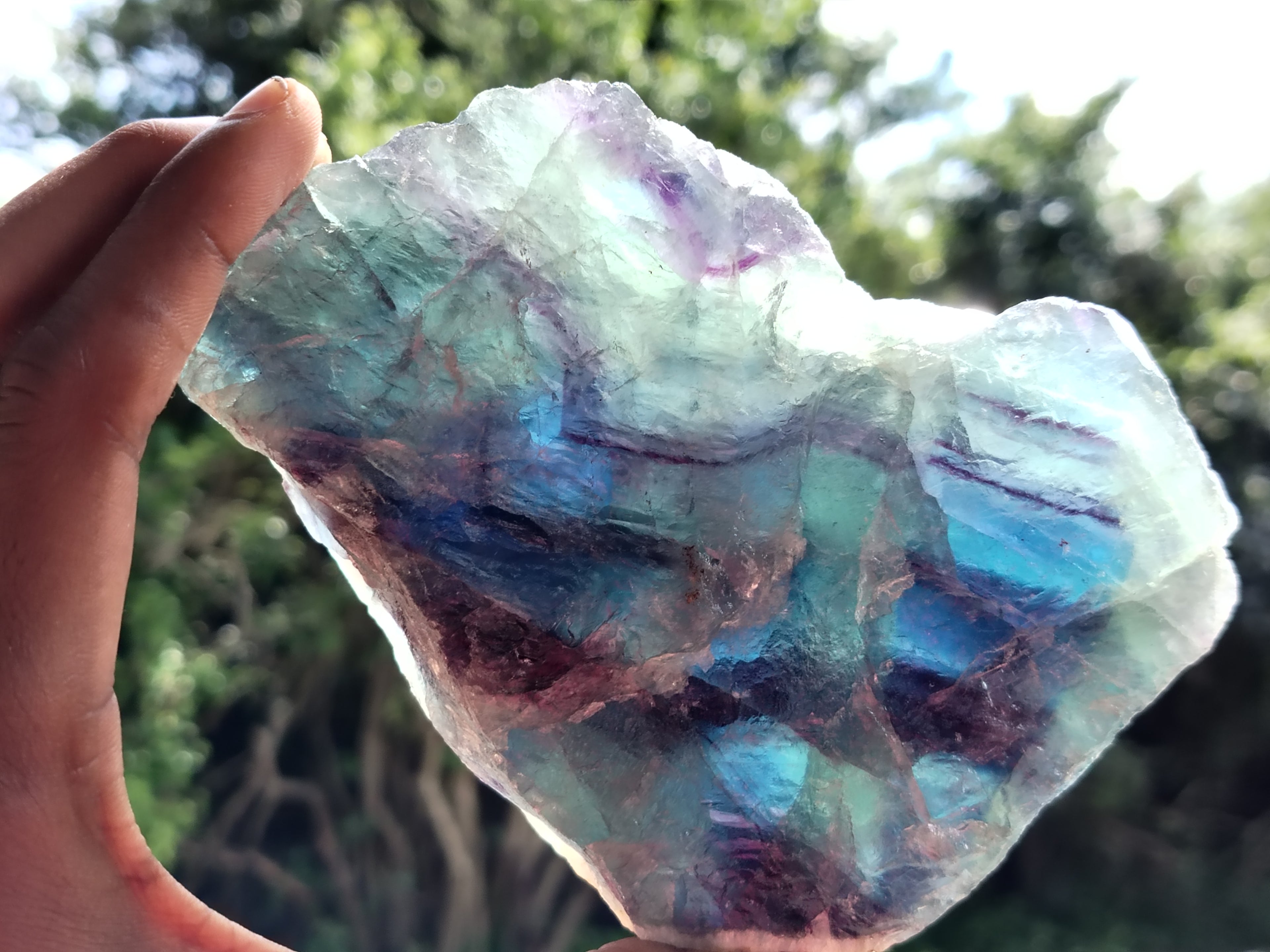 Natural Watermelon Fluorite Cobbed Specimens x 4 From Uis, Namibia - Toprock Gemstones and Minerals 