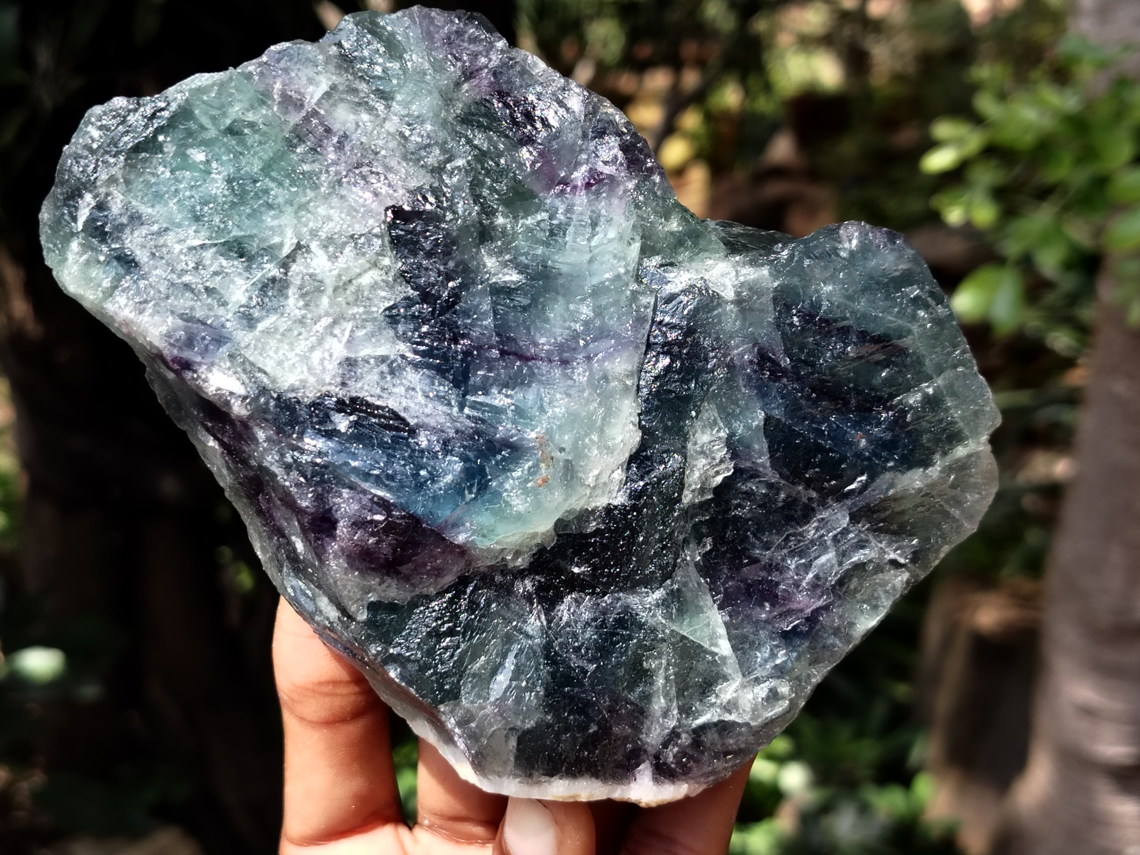 Natural Watermelon Fluorite Cobbed Specimens x 4 From Uis, Namibia - Toprock Gemstones and Minerals 