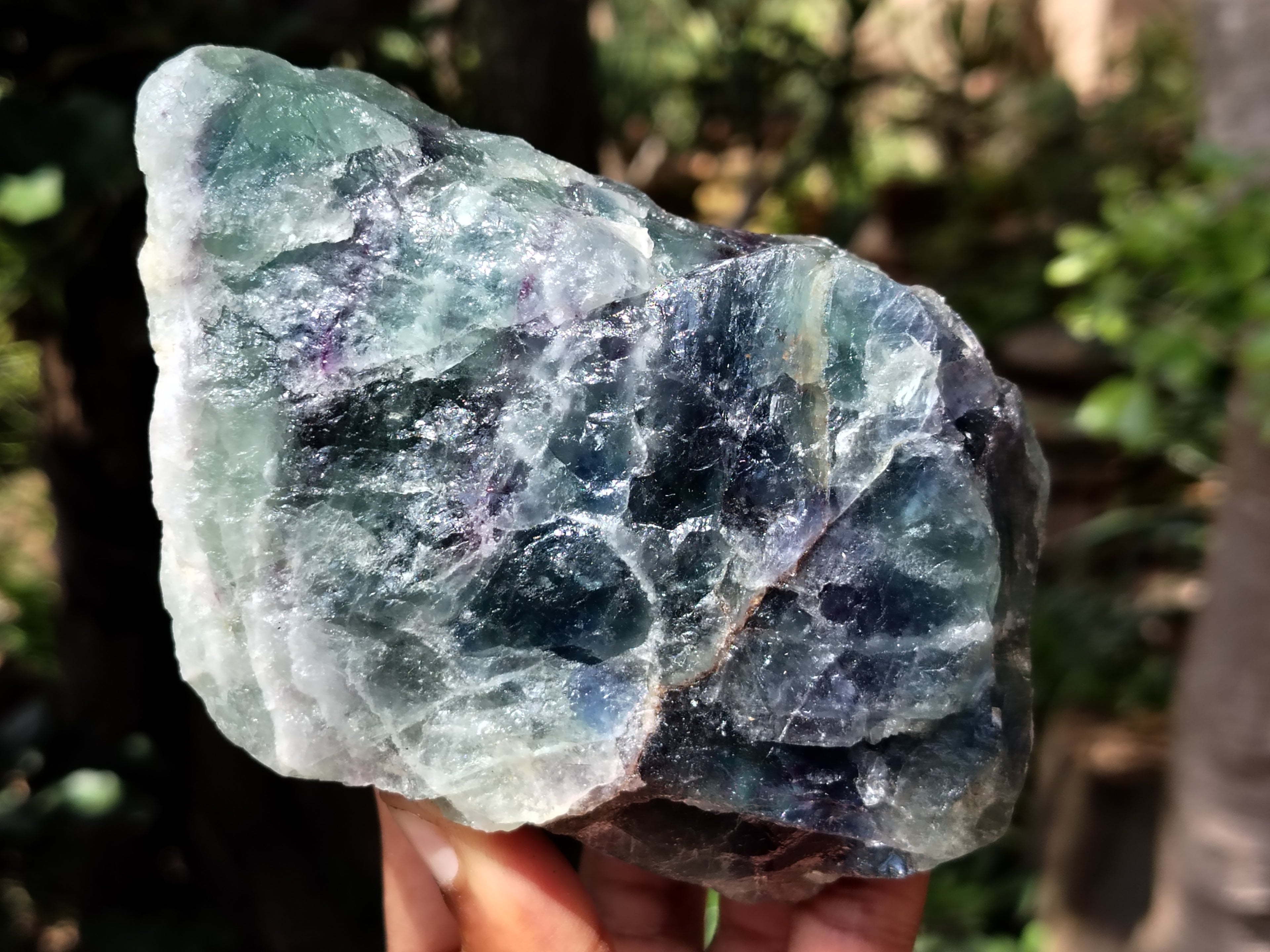 Natural Watermelon Fluorite Cobbed Specimens x 4 From Uis, Namibia - Toprock Gemstones and Minerals 
