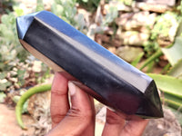 Polished Black Basalt Double Terminated Points x 6 From Antsirabe, Madagascar