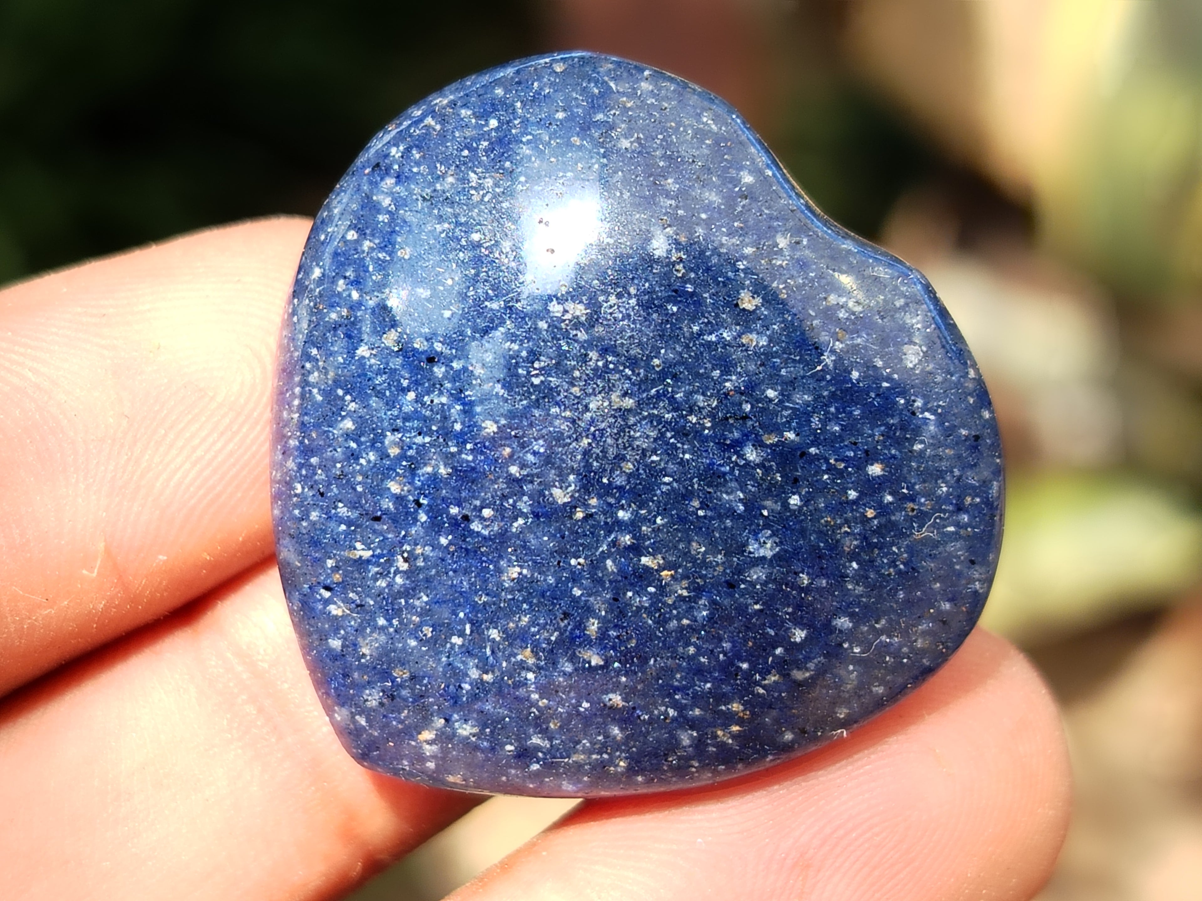 Polished Lazulite Hearts x 35 From Madagascar - Toprock Gemstones and Minerals 