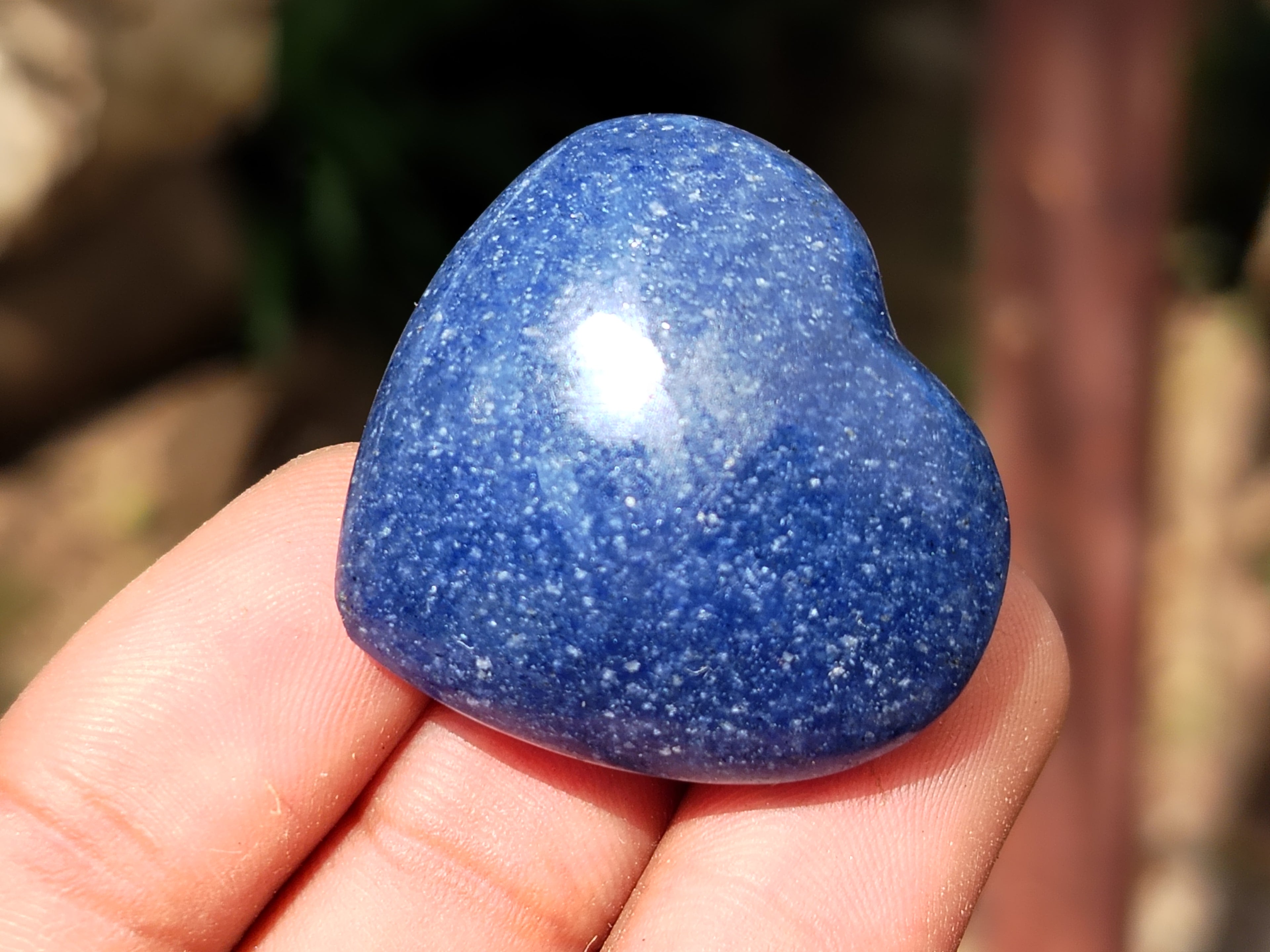 Polished Lazulite Hearts x 35 From Madagascar - Toprock Gemstones and Minerals 