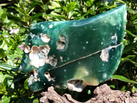 Polished On One Side Emerald Mtorolite Plates x 2 From Mutorashanga, Zimbabwe - Toprock Gemstones and Minerals 