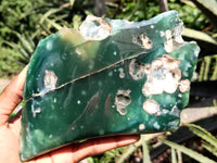 Polished On One Side Emerald Mtorolite Plates x 2 From Mutorashanga, Zimbabwe - Toprock Gemstones and Minerals 