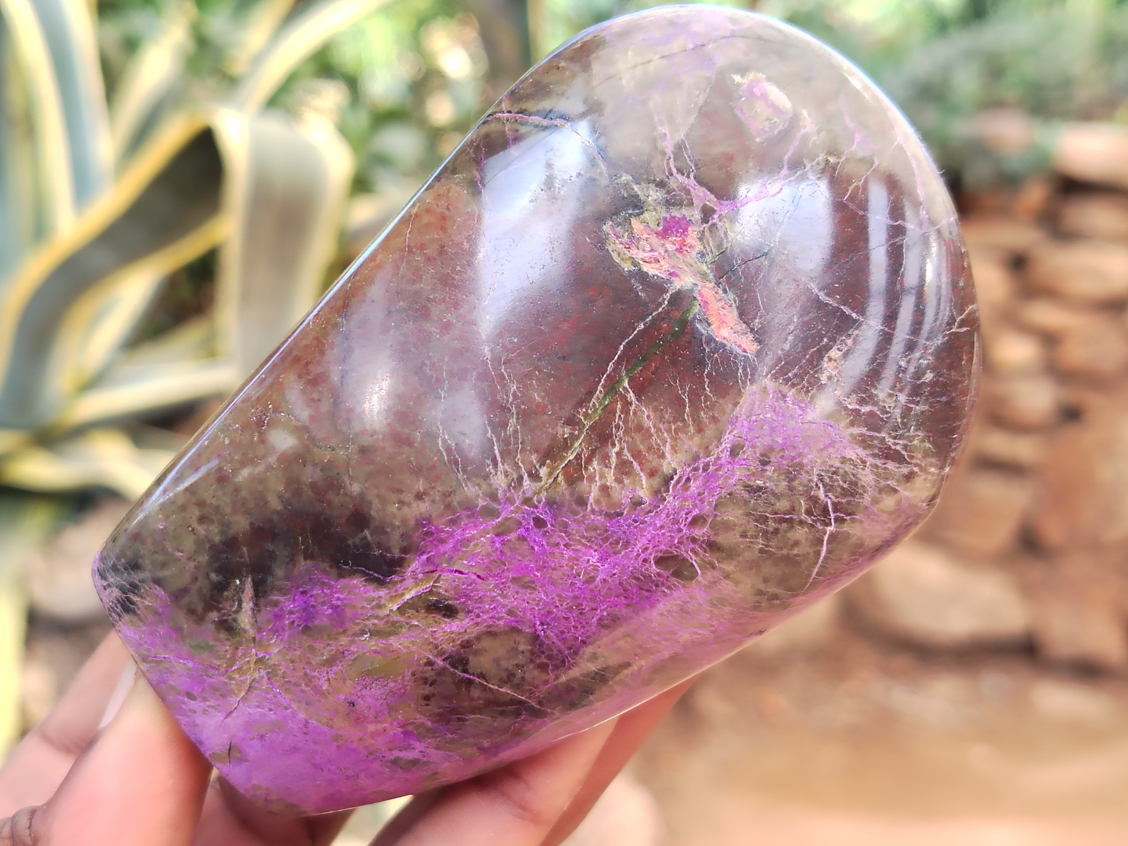 Polished Stichtite Standing Free Forms x 4 From Barberton, South Africa - Toprock Gemstones and Minerals 