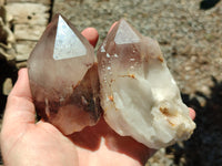Natural Hematoid Quartz Clusters x 6 From Karoi, Zimbabwe - Toprock Gemstones and Minerals 
