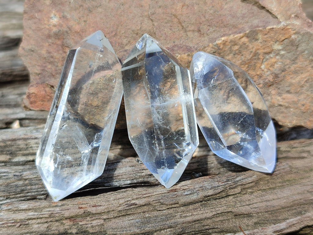 Polished Double Terminated Clear Quartz Crystals x 70 From Madagascar - Toprock Gemstones and Minerals 