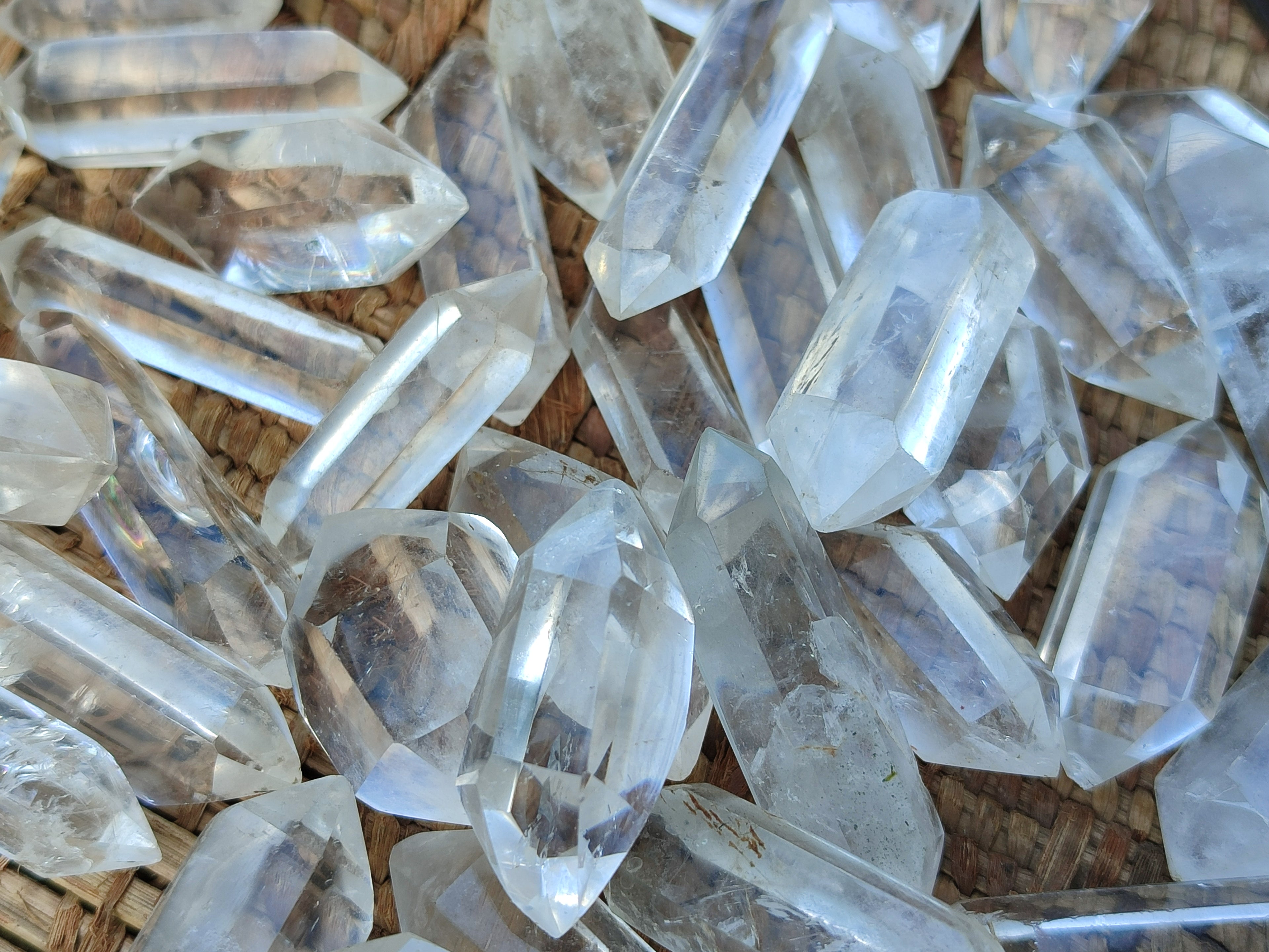 Polished Double Terminated Clear Quartz Crystals x 70 From Madagascar - Toprock Gemstones and Minerals 