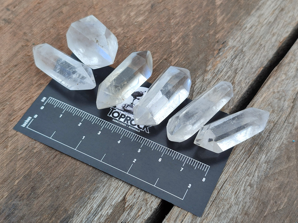 Polished Double Terminated Clear Quartz Crystals x 70 From Madagascar - Toprock Gemstones and Minerals 