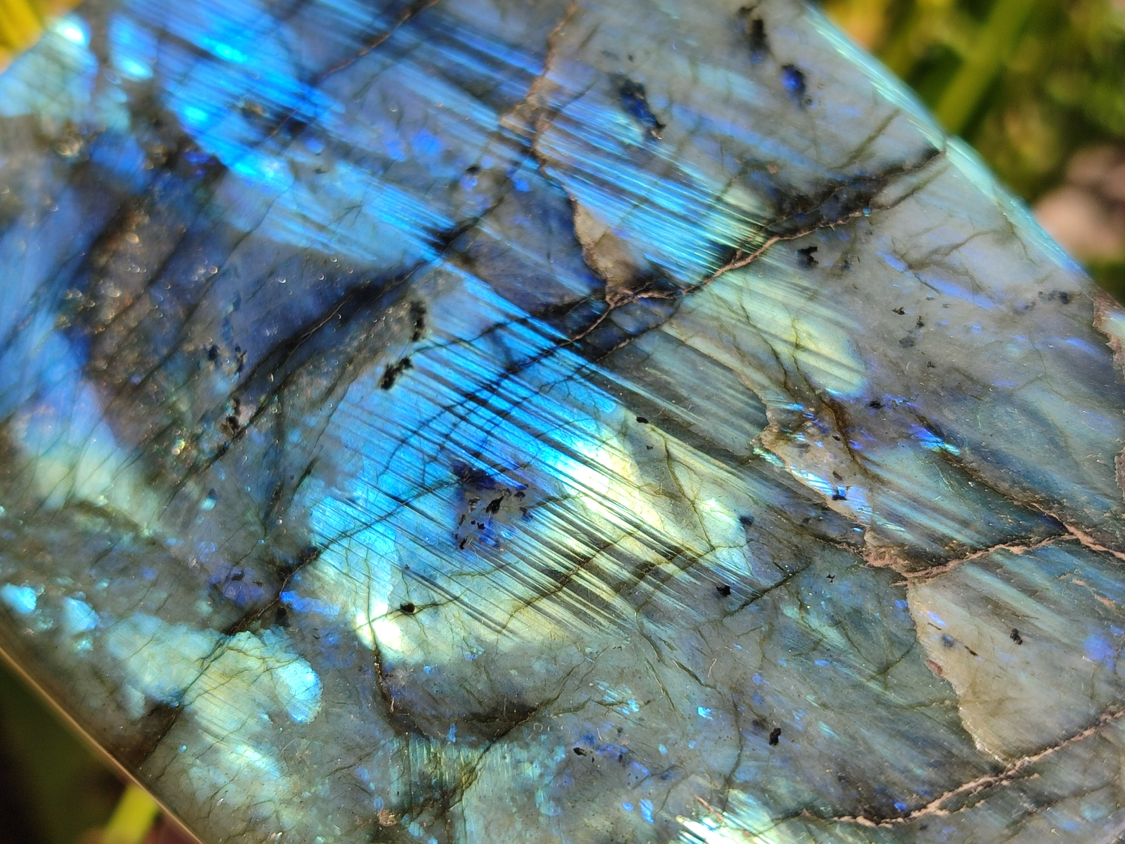 Polished Labradorite Standing Free Forms x 2 From Tulear, Madagascar - Toprock Gemstones and Minerals 