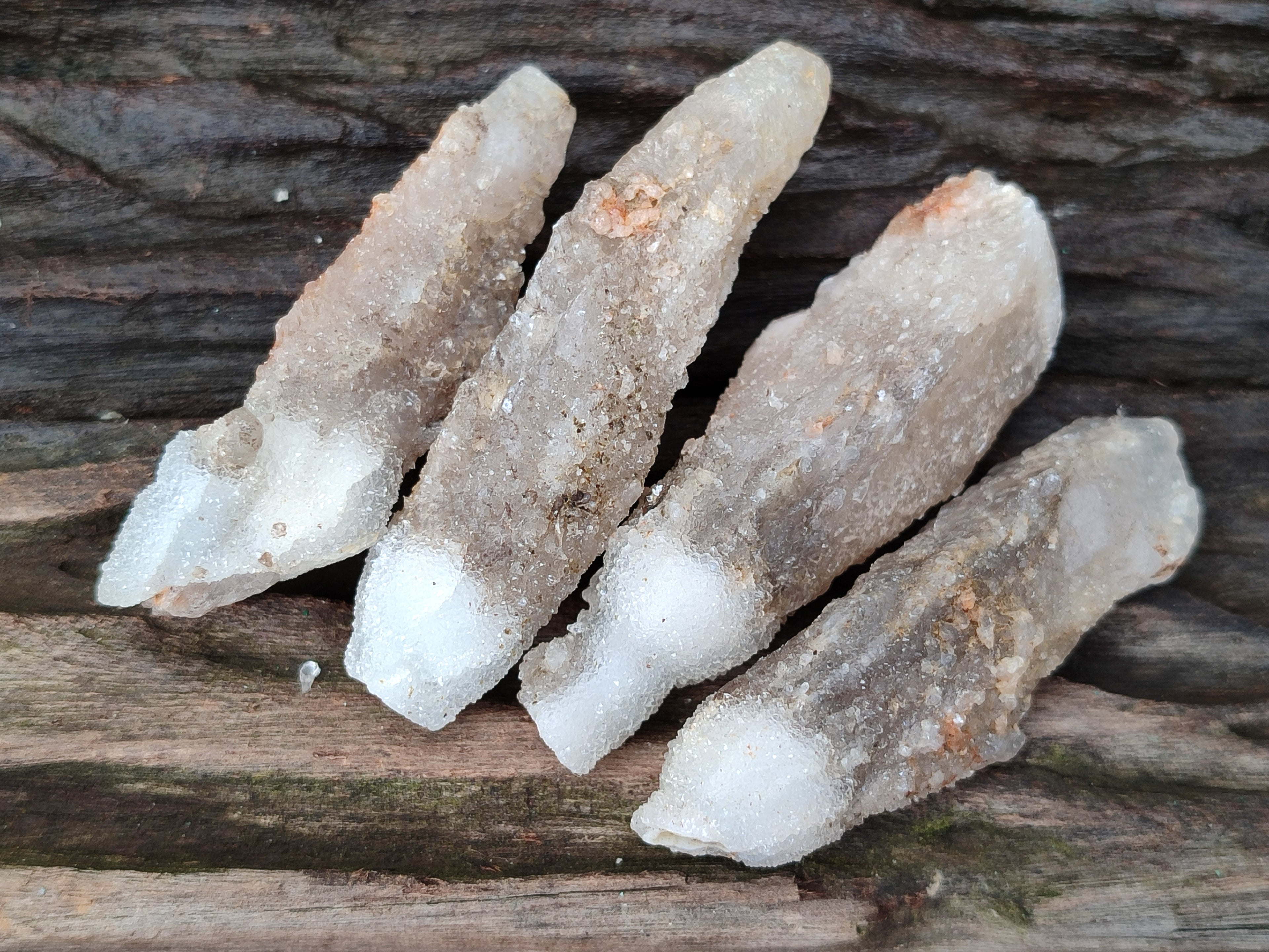 Natural Drusy Quartz Coated Calcite Pseudomorph Specimens x 20 From Alberts Mountain, Lesotho - Toprock Gemstones and Minerals 