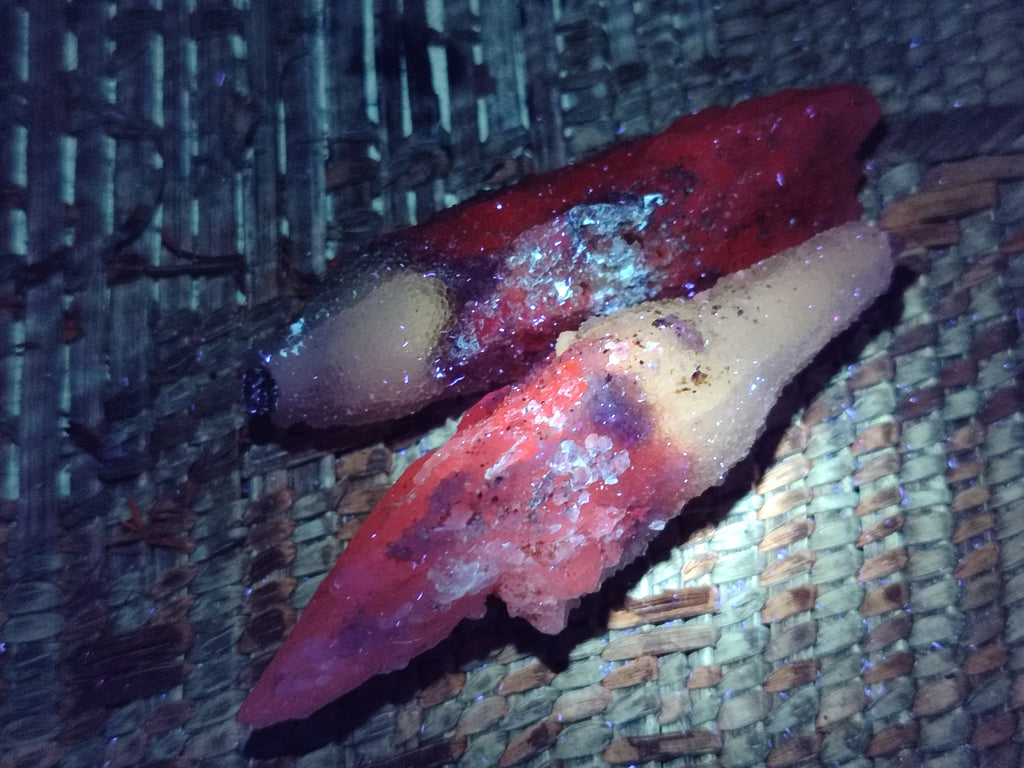 Natural Drusy Quartz Coated Calcite Pseudomorph Specimens x 20 From Alberts Mountain, Lesotho - Toprock Gemstones and Minerals 