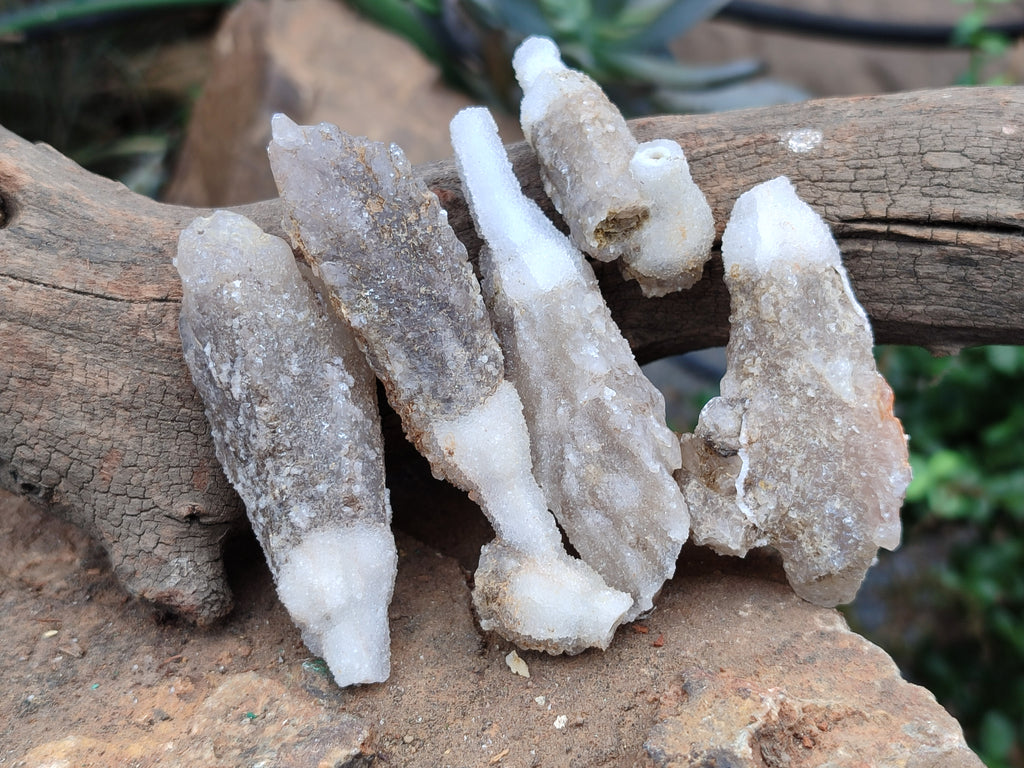 Natural Drusy Quartz Coated Calcite Pseudomorph Specimens x 20 From Alberts Mountain, Lesotho - Toprock Gemstones and Minerals 