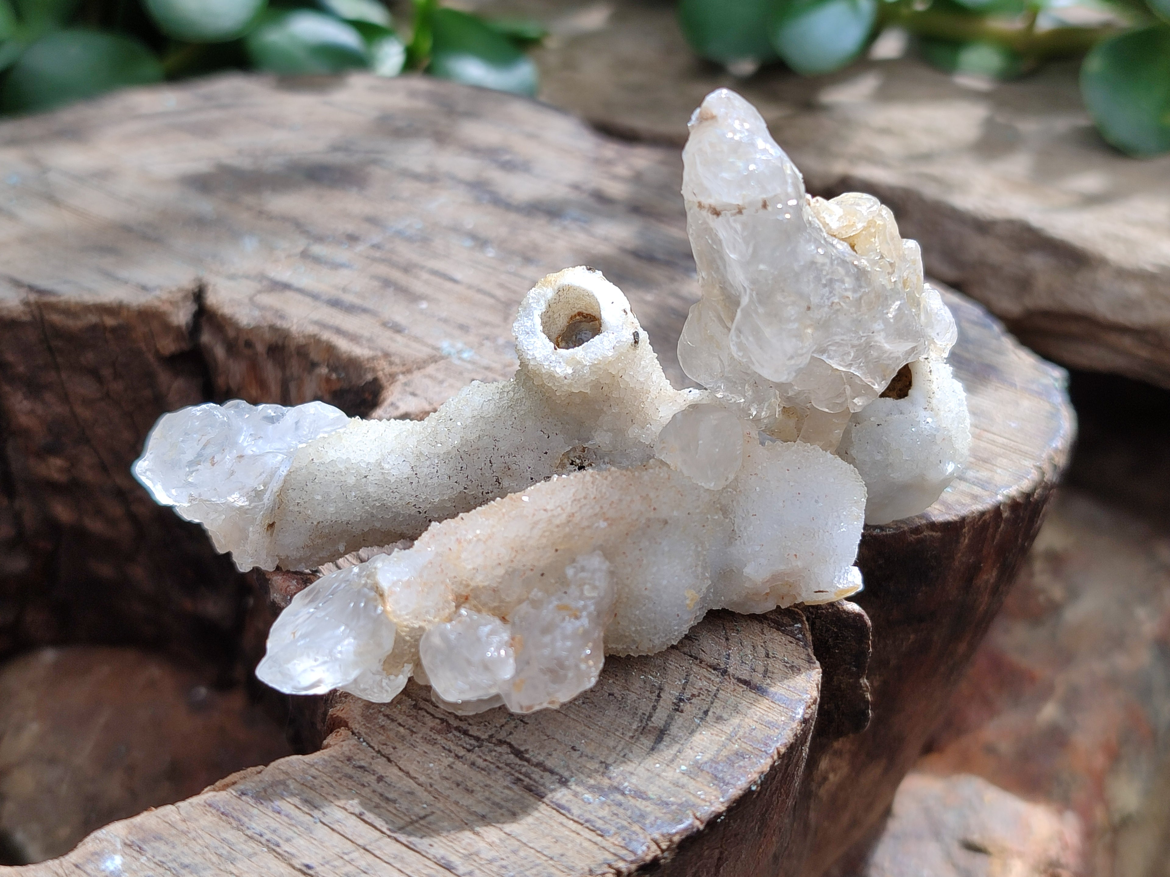 Natural Drusy Quartz Coated Calcite Pseudomorph Specimens x 35 From Alberts Mountain, Lesotho - Toprock Gemstones and Minerals 