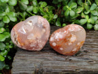 Polished Flower Agate Hearts x 12 From Antsahalova, Madagascar - Toprock Gemstones and Minerals 