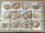 Polished Flower Agate Hearts x 12 From Antsahalova, Madagascar - Toprock Gemstones and Minerals 