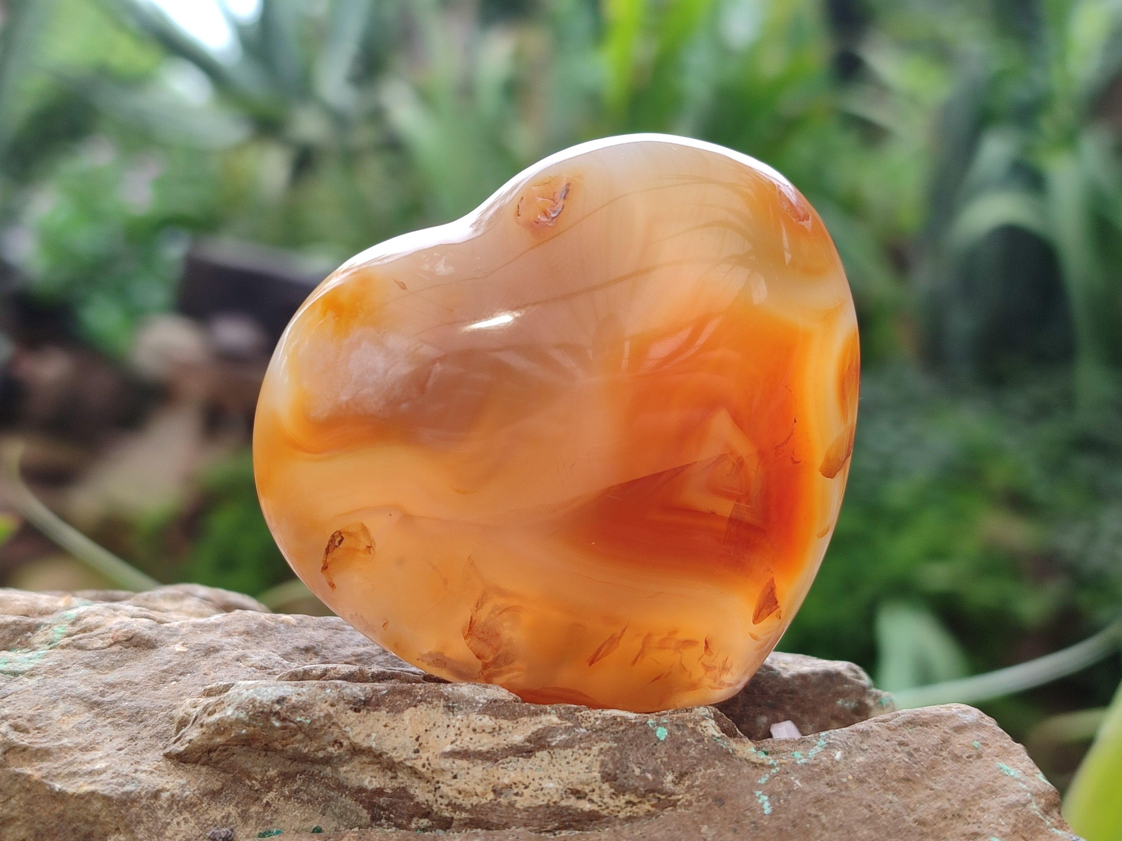 Polished Flower Agate Hearts x 12 From Antsahalova, Madagascar - Toprock Gemstones and Minerals 