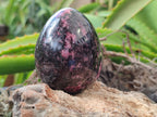 Polished Rhodonite Eggs and a heart x 3 From Ambindavato, Madagascar - Toprock Gemstones and Minerals 
