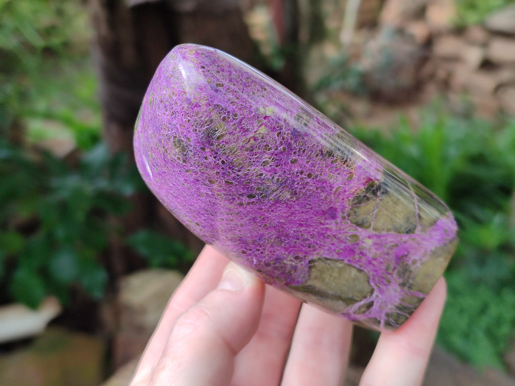 Polished Stichtite Standing Free Forms x 3 From Barberton, South Africa - Toprock Gemstones and Minerals 