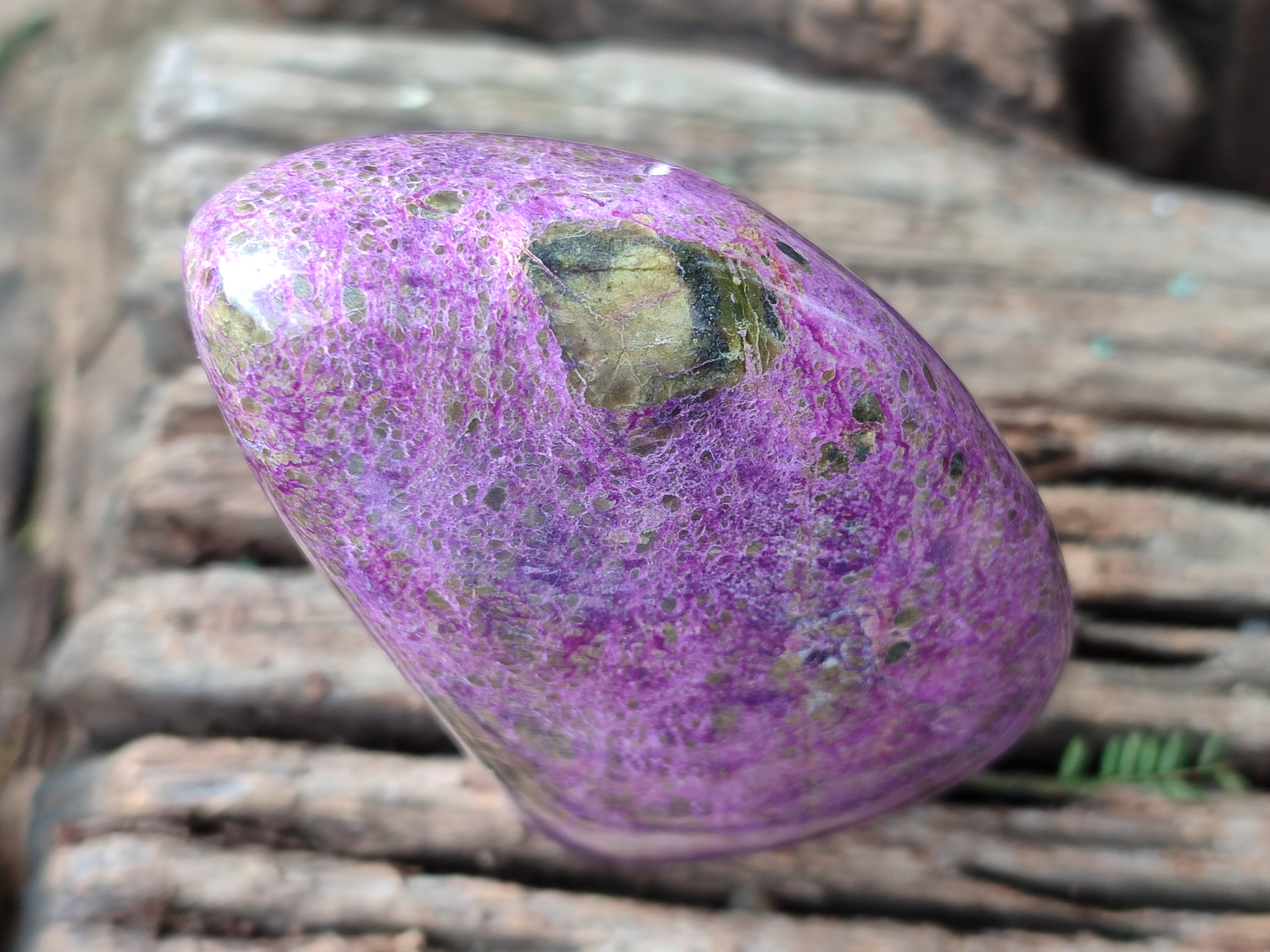 Polished Stichtite Standing Free Forms x 3 From Barberton, South Africa - Toprock Gemstones and Minerals 