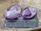 Polished Chevron Amethyst Palm Stones x 20 from Ankazobe, Madagascar - Toprock Gemstones and Minerals 