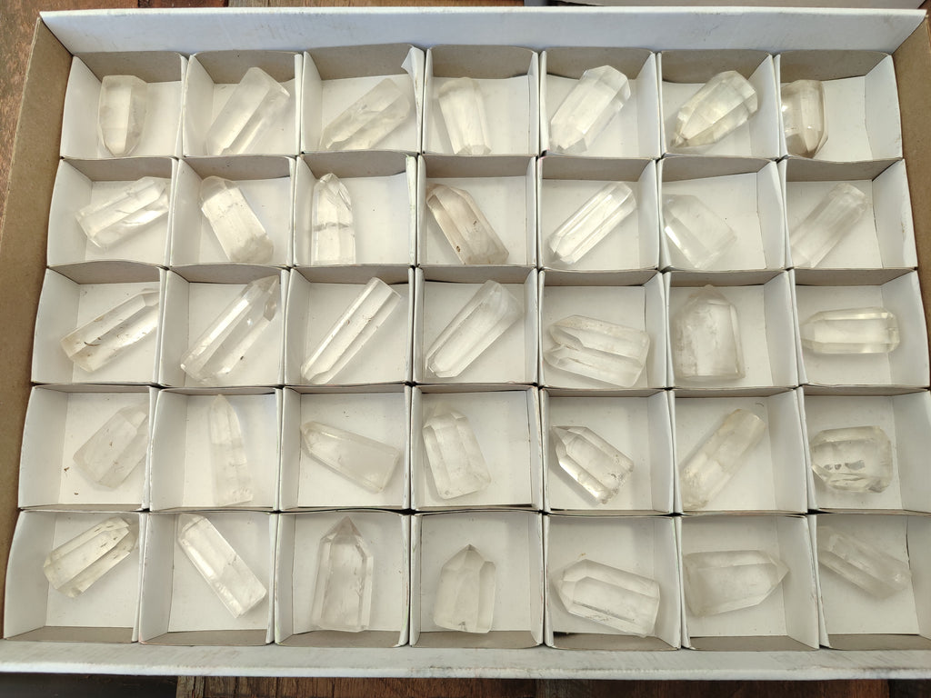 Polished Clear Quartz Crystals x 35 From Madagascar - Toprock Gemstones and Minerals 