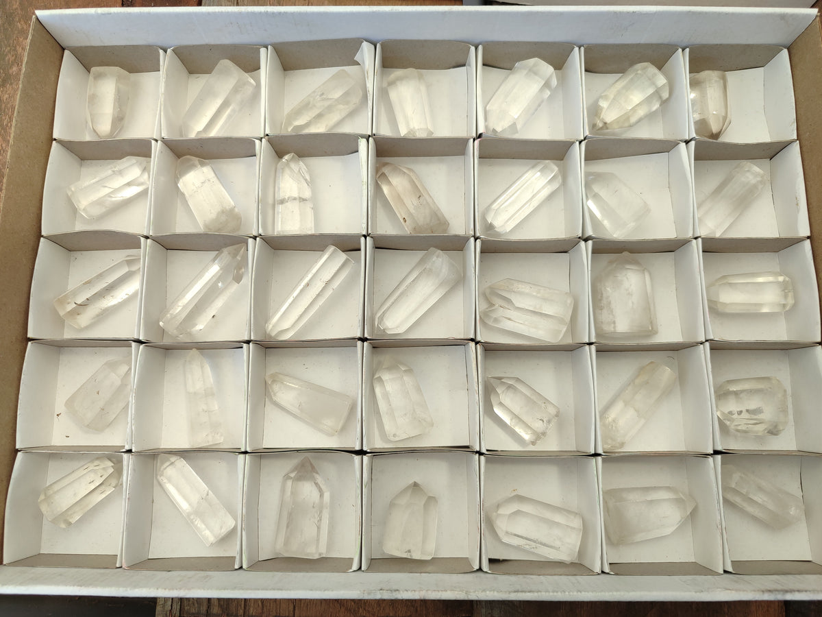 Polished Clear Quartz Crystals x 35 From Madagascar - Toprock Gemstones and Minerals 