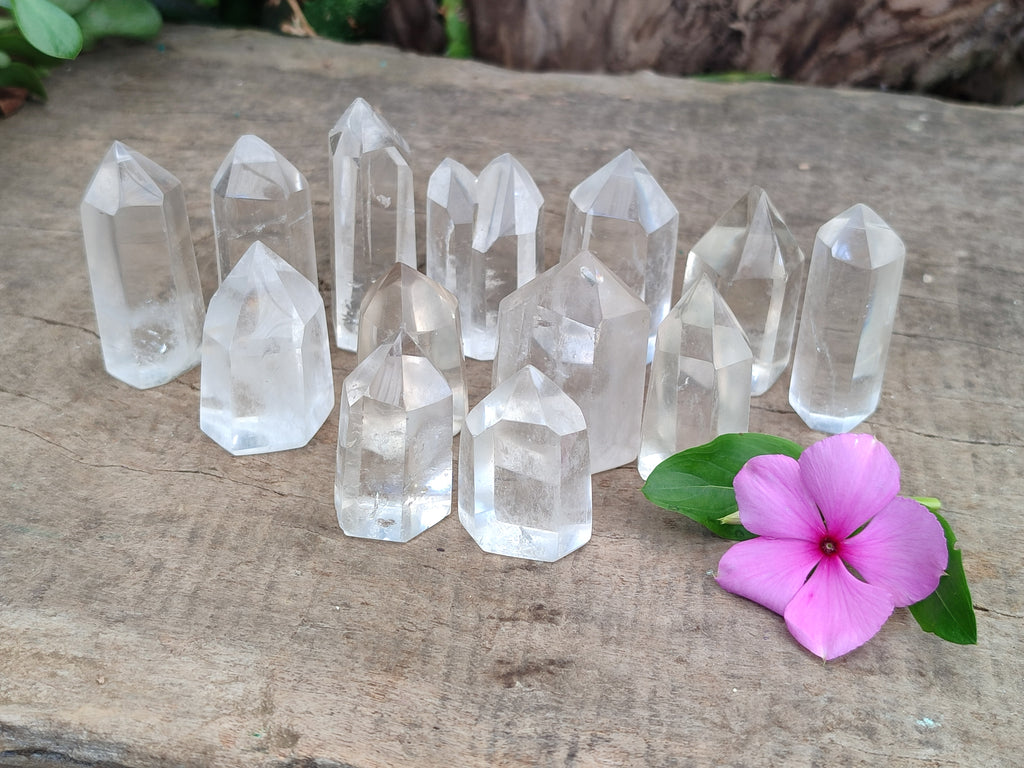 Polished Clear Quartz Crystals x 35 From Madagascar - Toprock Gemstones and Minerals 