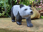 Hand Made Soapstone Panda Carving x 1 From Zimbabwe - Toprock Gemstones and Minerals 