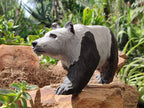 Hand Made Soapstone Panda Carving x 1 From Zimbabwe - Toprock Gemstones and Minerals 