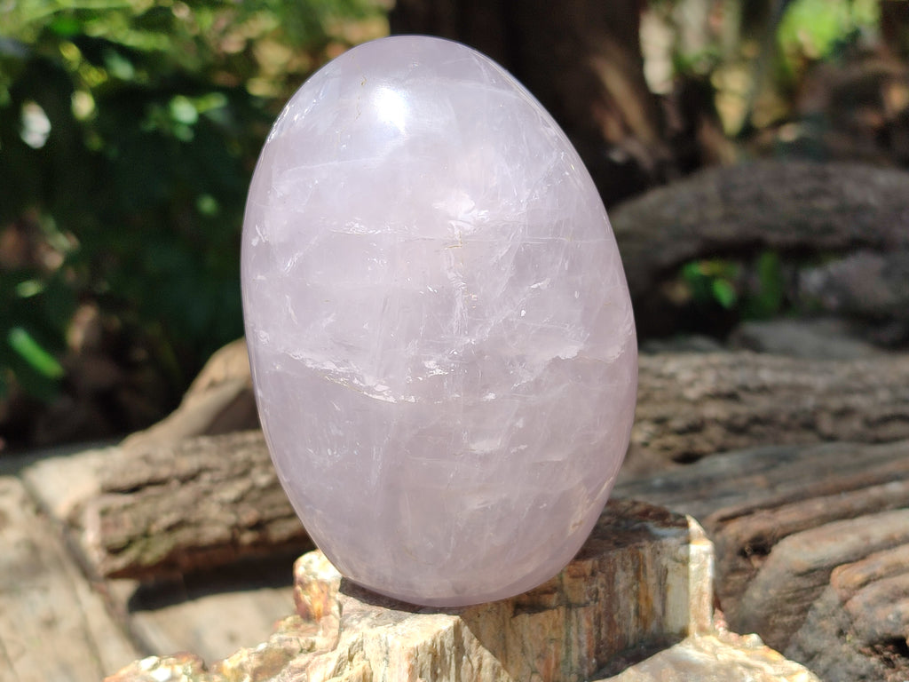 Polished Lavender Rose Quartz Standing Free Forms x 2 From Ambatondrazaka, Madagascar - Toprock Gemstones and Minerals 
