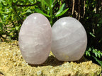 Polished Lavender Rose Quartz Standing Free Forms x 2 From Ambatondrazaka, Madagascar - Toprock Gemstones and Minerals 