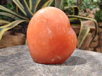 Polished Orange Twist Calcite Standing Free Forms x 2 From Madagascar - Toprock Gemstones and Minerals 