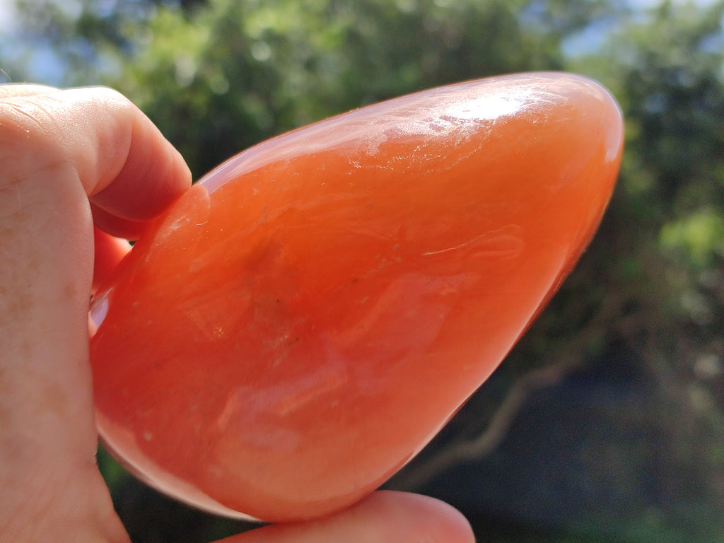 Polished Orange Twist Calcite Standing Free Forms x 2 From Madagascar - Toprock Gemstones and Minerals 