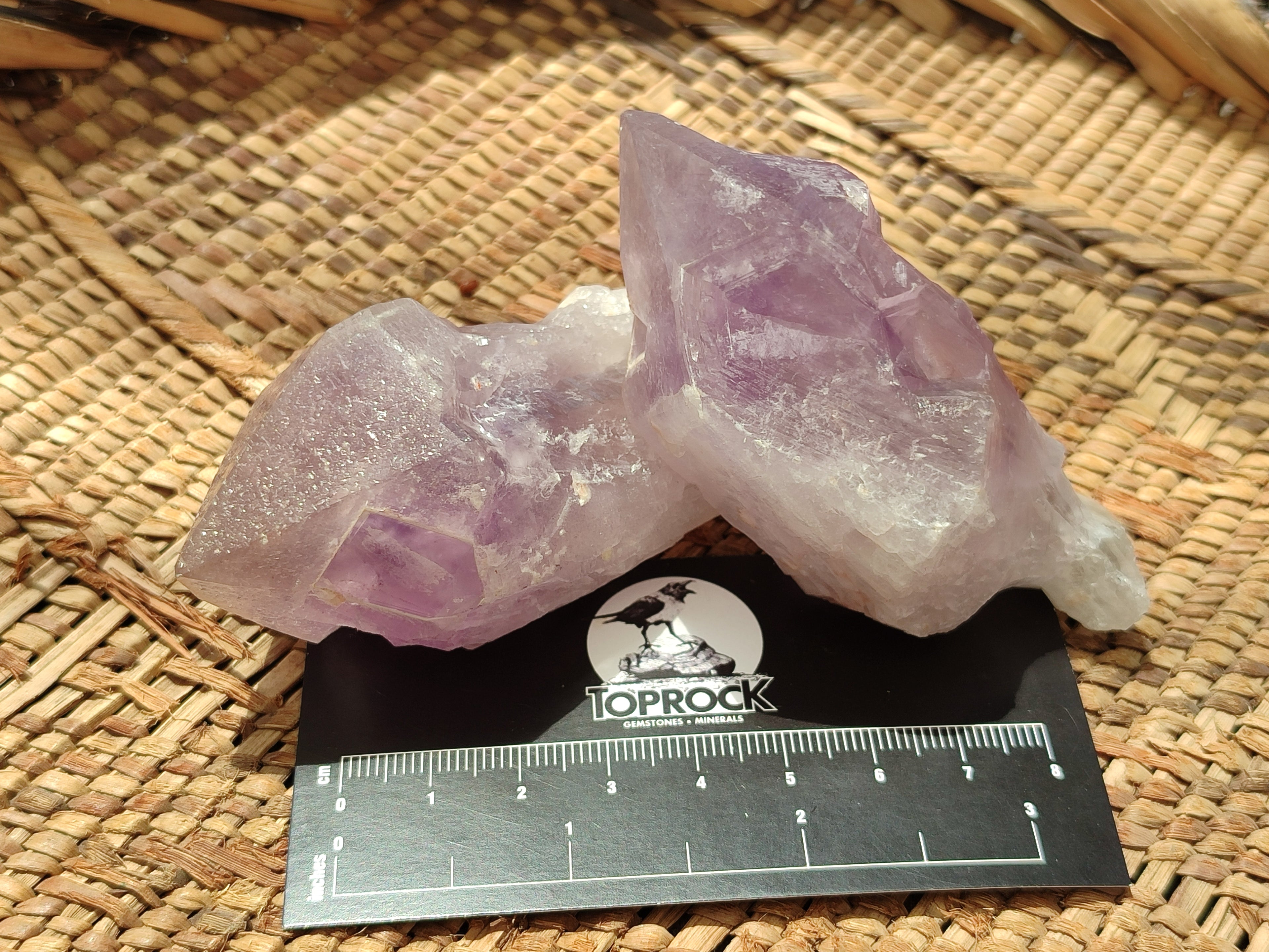 Natural Jacaranda Amethyst Quartz Crystals x 12 From Mumbwa, Zambia - Toprock Gemstones and Minerals 