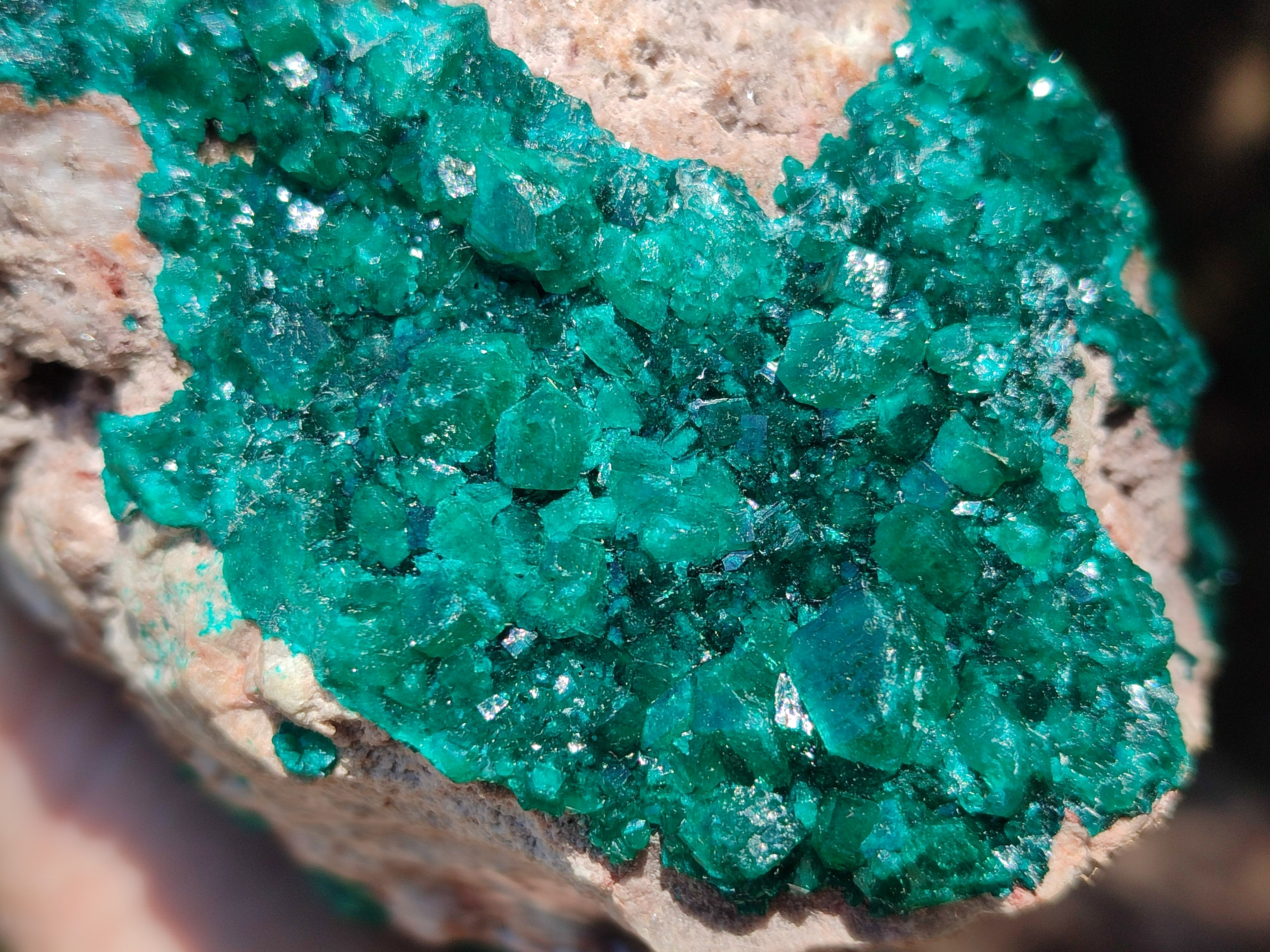 Natural Dioptase Cabinet Specimen x 1 From Likasi, Congo - Toprock Gemstones and Minerals 