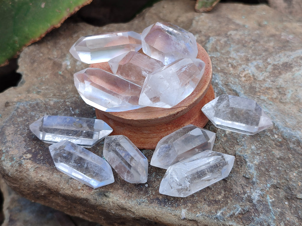 Polished Double Terminated Clear Quartz Crystals x 70 From Madagascar - Toprock Gemstones and Minerals 