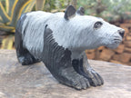 Hand Made Soapstone Panda Carving x 1 From Zimbabwe - Toprock Gemstones and Minerals 