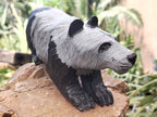 Hand Made Soapstone Panda Carving x 1 From Zimbabwe - Toprock Gemstones and Minerals 